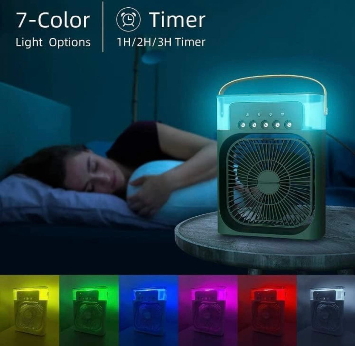 Portable Air Cooler with Water Tank and Fan