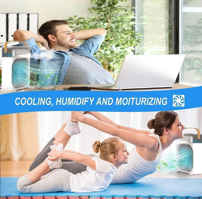 Portable Air Cooler with Water Tank and Fan