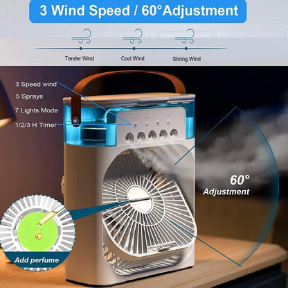 Portable Air Cooler with Water Tank and Fan